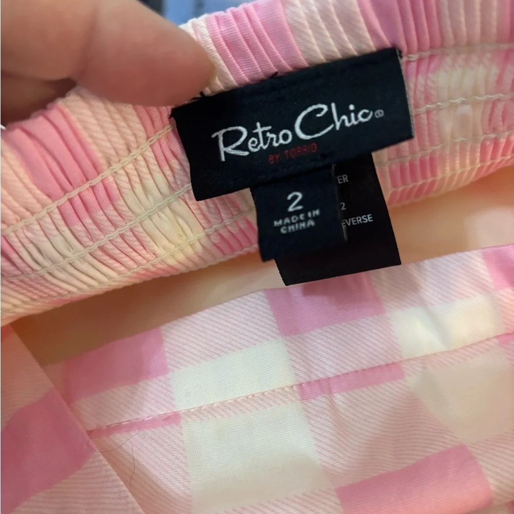 Torrid Retro Chic dress.  Gingham Pink  20/22 - Picture 5 of 5